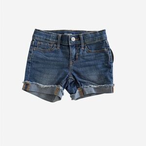 Old Navy Girls' Dark Blue Rolled-Hem Denim Shorts